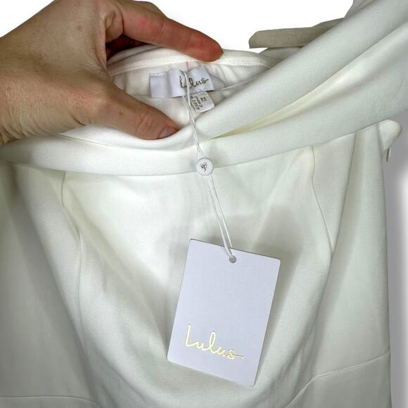 Lulus Bridal NWT Exceptional Romance White Off-the-Shoulder Mermaid Maxi Dress - Picture 9 of 10